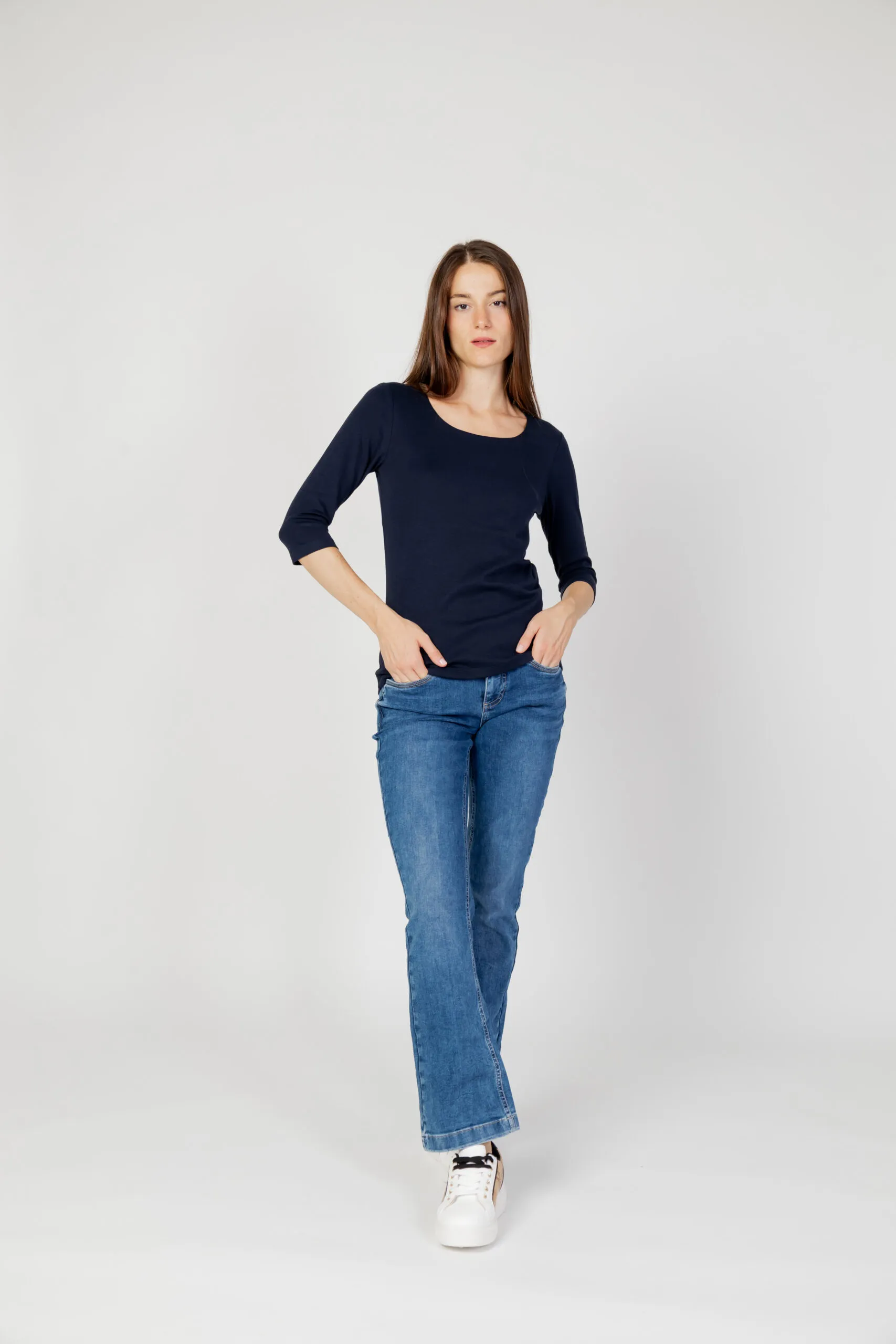 T-shirt manica lunga Street One Style QR Pania Blu